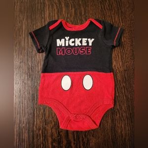 Mickey Mouse 🏰 Disney Baby Onesie One Piece Size 6/9 months EUC $11